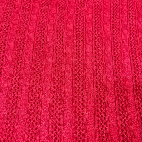 American Eagle Sweater Womens Small Cable Knit Pink Dinner Holiday Work School - Picture 2 of 4